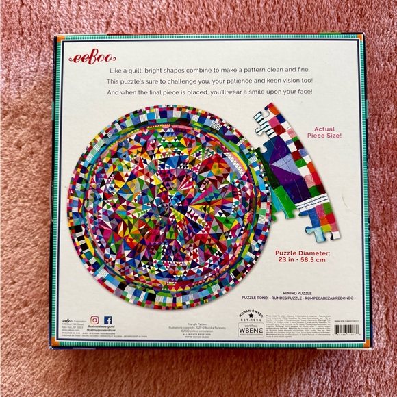 Eeboo Triangle patten 500 piece puzzle - Picture 2 of 5